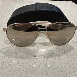 Prada Gold Aviator Sunglasses
